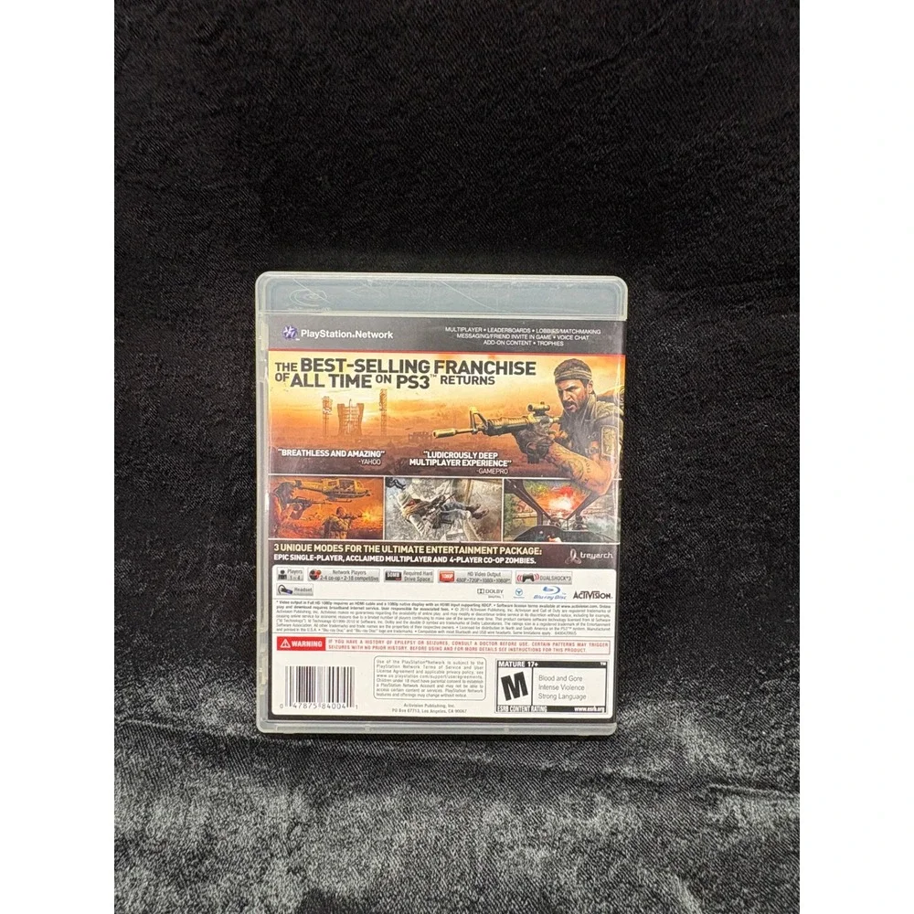 Call of Duty Black Ops PS3‎ Sony PlayStation 3 Activision Video Game CIB